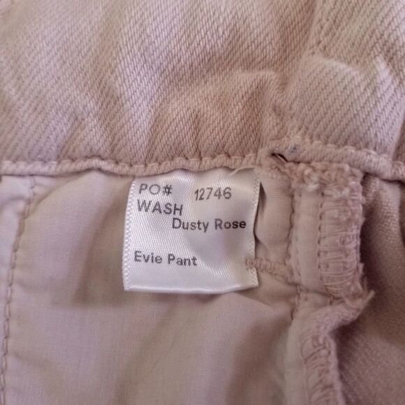 NWT Reformation Evie Straight Ankle Crop Belted Paper Bag Pants Rose Pink 26 - Picture 14 of 14